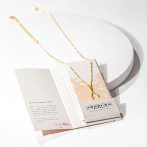 Wishbone Pendant - Gold